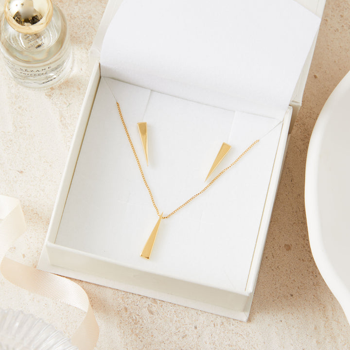 Gold Triangle Necklace