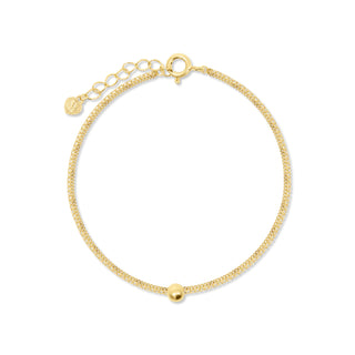 Gold Ball Double Chain Bracelet