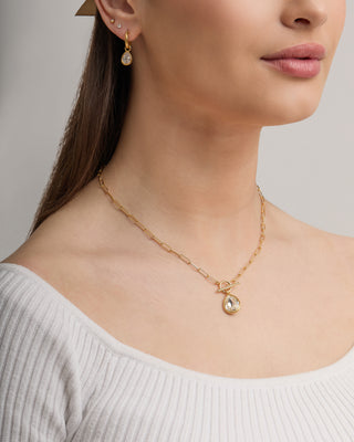Gold Kaia Pear Necklace