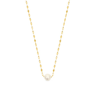 Gold Floating Pearl Necklace