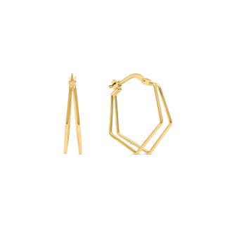 Gold Geometric Hoop Earrings