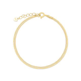 Gold Double Chain Bracelet