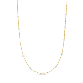 Gold Jasmine Pearl Necklace
