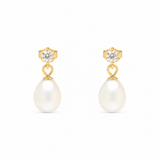 Gold Maia Pearl Earrings