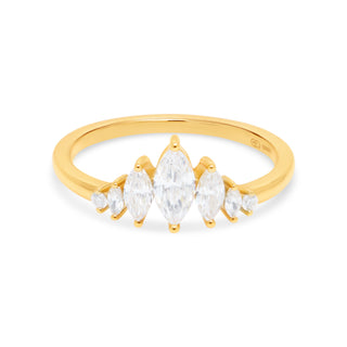 Gold Marquise CZ Ring