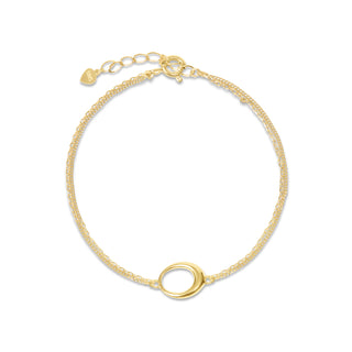 Gold Open Circle Bracelet