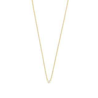 Gold Petit Solitaire Crystal Necklace