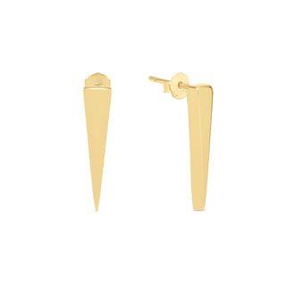 Gold Tapered Stud Earrings