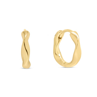 Twist Huggie Hoops