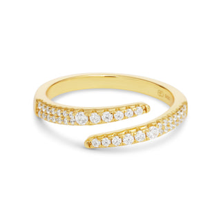 Gold Wrap Crystal Pavé Ring