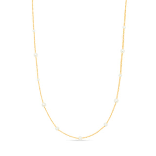 Gold Jasmine Pearl Necklace