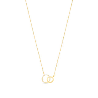Gold Duo Circle Necklace