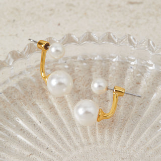 Pearl Duo Stud Earrings