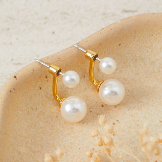 Pearl Duo Stud Earrings