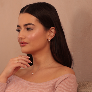 Gold Maia Pearl Earrings