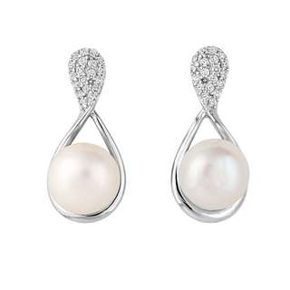 Pearl Twist Teardrop Earrings