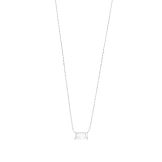 Silver Baguette Necklace
