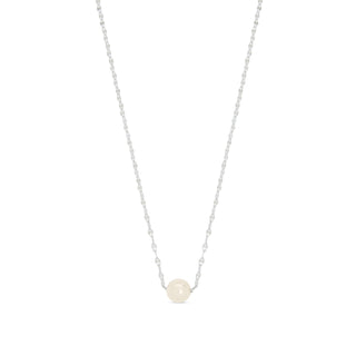 Silver Floating Pearl Necklace