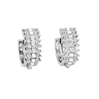 Cubic Zirconia Huggies Earrings
