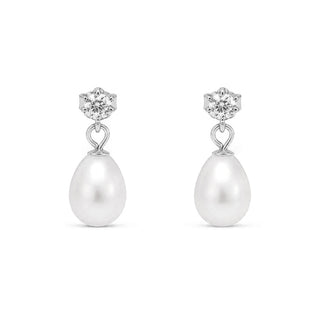 Silver Maia Pearl Earrings