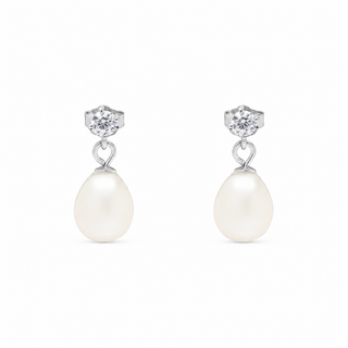 Silver Maia Pearl Earrings