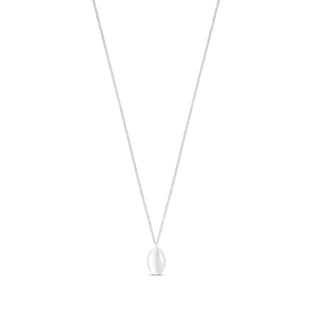 Silver Oval Pendant Necklace