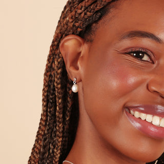 Silver Maia Pearl Earrings
