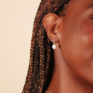 Silver Maia Pearl Earrings
