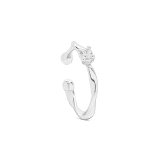 Silver Solitaire Ear Cuff