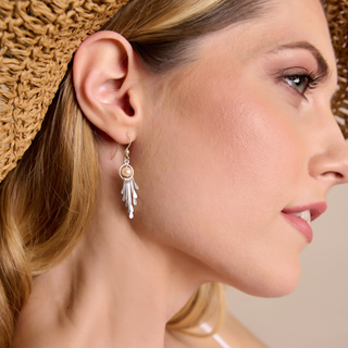 Silver & Pearl Tassel Earrings