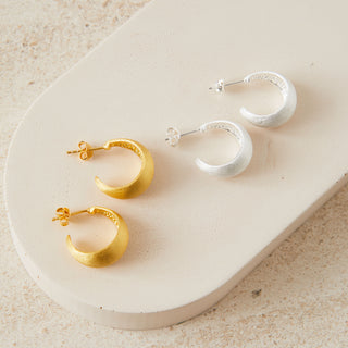 Gold Luna Hoops