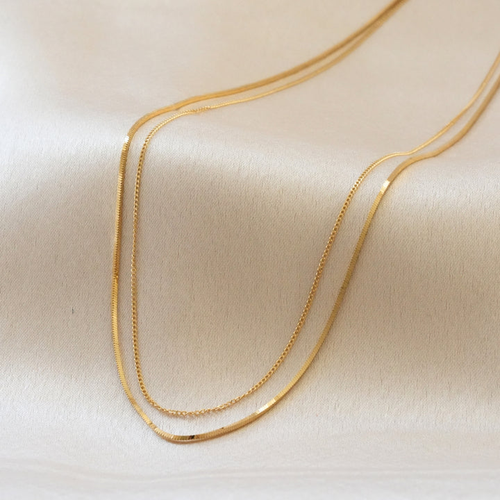 Soléa Gold Double Chain Necklace