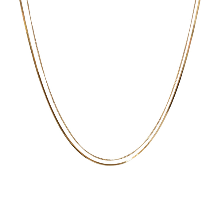 Soléa Gold Double Chain Necklace