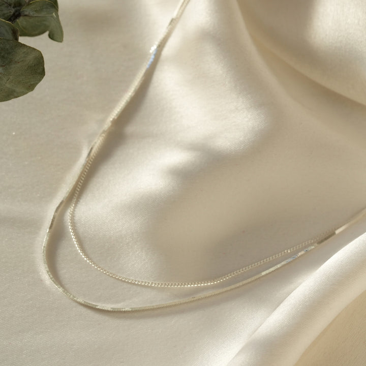 Soléa Silver Double Chain Necklace