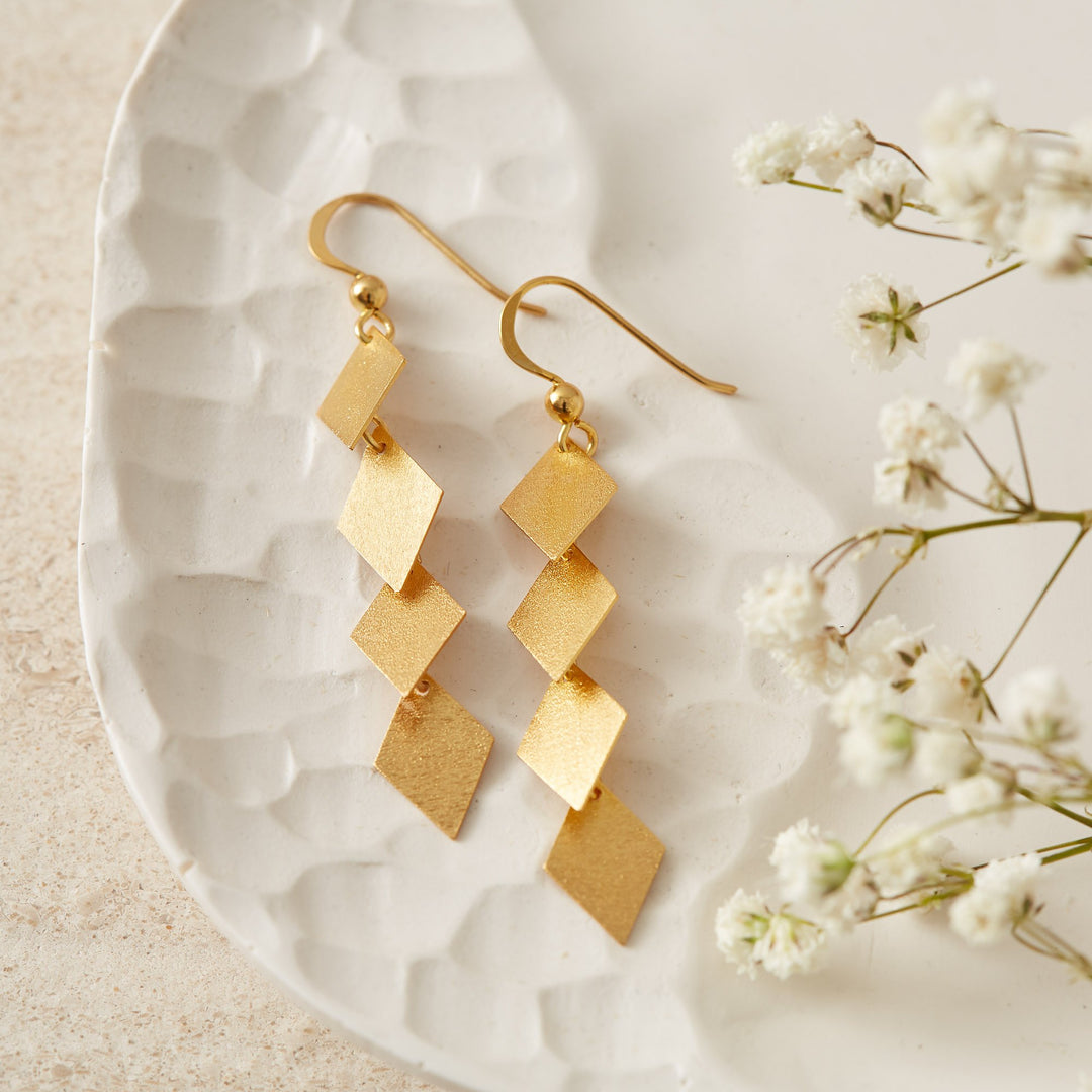 Dangle Rhombus Earrings