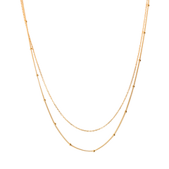 Calla Gold Double Bobble Chain Necklace