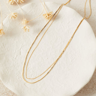 Gold Double Chain Necklace