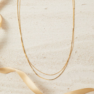 Gold Double Chain Necklace