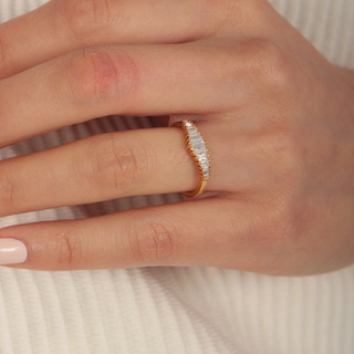 Gold Radiant Baguette Ring