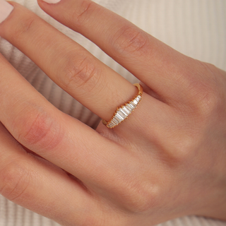 Gold Radiant Baguette Ring