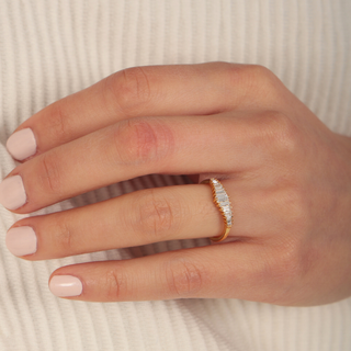 Gold Radiant Baguette Ring