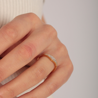 Gold Radiant Baguette Ring