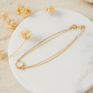 Gold Open Circle Bracelet