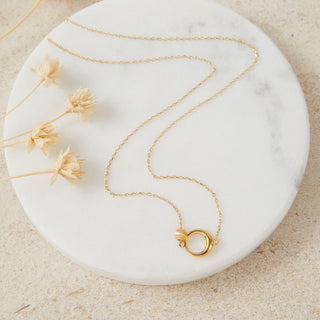 Gold Open Circle Necklace