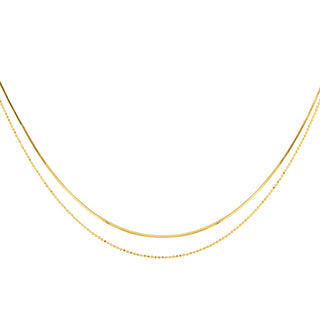 Gold Double Chain Necklace