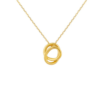 Gold Linked Circle Necklace