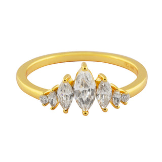 Gold Marquise CZ Ring