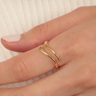 Gold Open Curve Ring