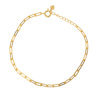 Gold Fine Link Chain Bracelet