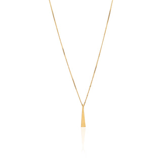 Gold Vertical Bar Pendant Necklace